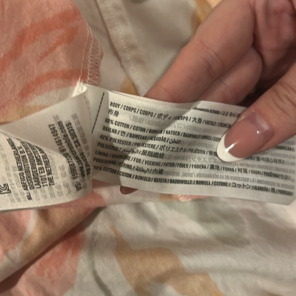 Abercrombie & Fitch Keyhole Babydoll Mini Dress XS Floral Print Puff Sleeves - Picture 12 of 12